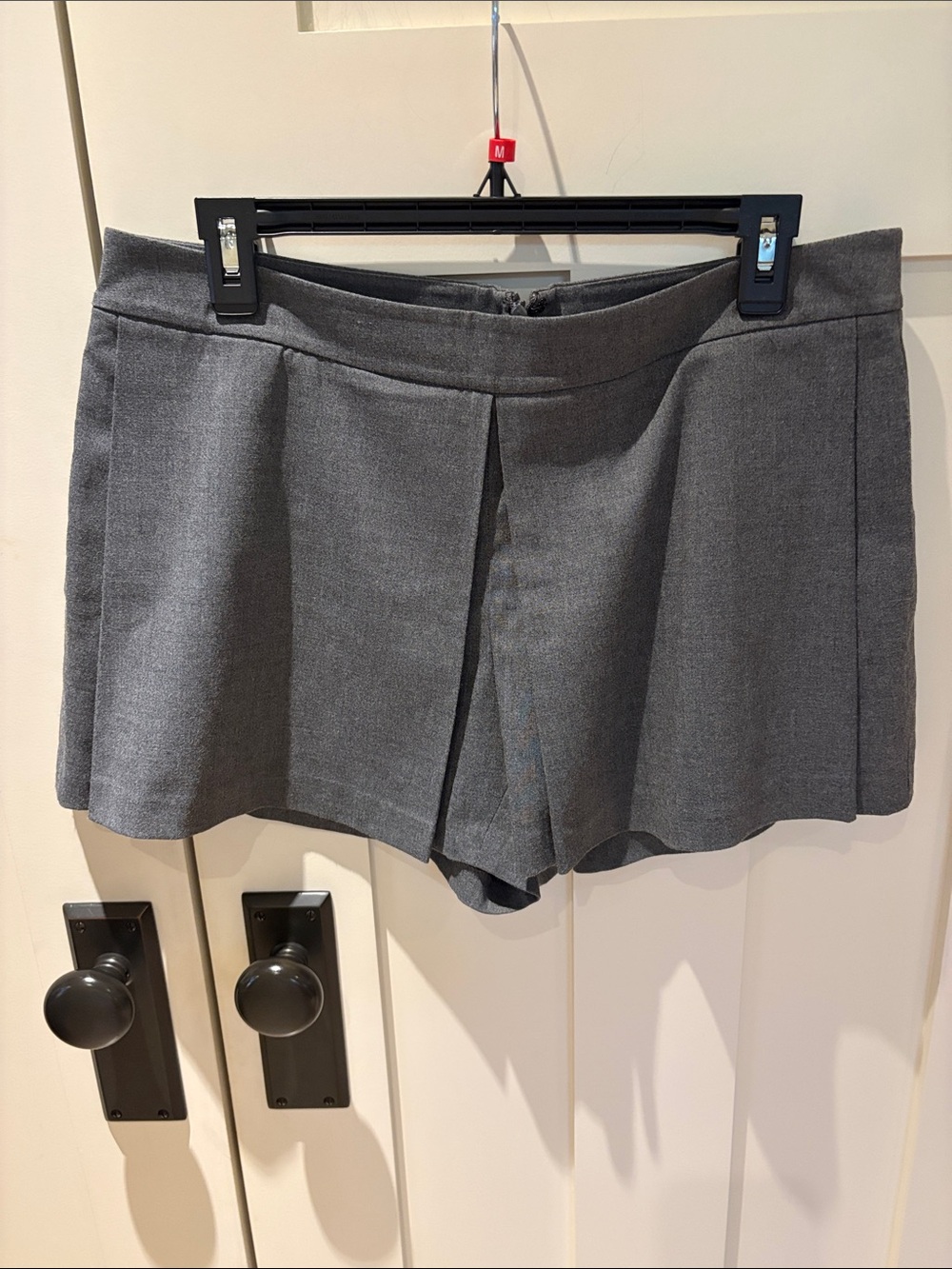 Women's Gray Tailored Dress Shorts